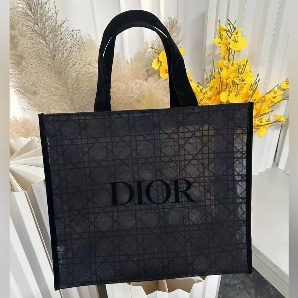 ⚜️Dior Black Mesh Tote with Intricate Pattern GWP ⚜️ - Picture 3 of 3